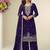 Purple georgette fancy suit for women heavy embroidery