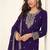 Purple georgette fancy suit for women heavy embroidery