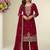 Dark pink georgette fancy suit for women heavy embroidery