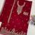 Dark pink georgette fancy suit for women heavy embroidery