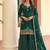 Green ethnic wear ready made chinon suit for women
