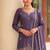 Lilac ethnic wear ready made chinon suit for women