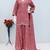 Roman silk pallazo suit for women wedding wear pink