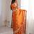Women elegant woven design saree with embroidered lace border