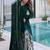 Amazing Bottle Green Sequins Crushed Mehendi Wear Gown With Dupatta