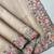 Cream tussar saree with contrast embroidery with running blouse