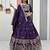 Womens's Chinnon Traditional Motiff Semi-Stitched Lehenga Choli With Dupatta Set