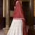 Womens's Chinnon Traditional Motiff Semi-Stitched Lehenga Choli With Bandhani Dupatta Set