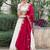 Womens's Chinnon Traditional Motiff Semi-Stitched Lehenga Choli With Dupatta Set