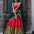 Womens's Kanchipuram Silk Woven Motiff Semi-Stitched Lehenga Choli With Dupatta Set