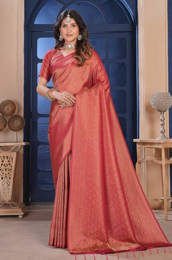 Maroon Silk Belnd Saree For This Wedding Seasons ethnic saree wear