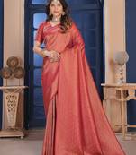 Maroon Silk Belnd Saree For This Wedding Seasons ethnic saree wear