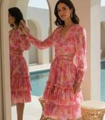 Petals cut out midi dress