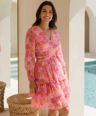 Petals cut out midi dress 3