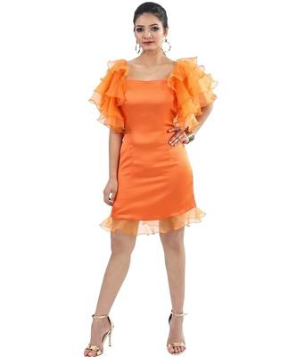 The orange organza dress 1