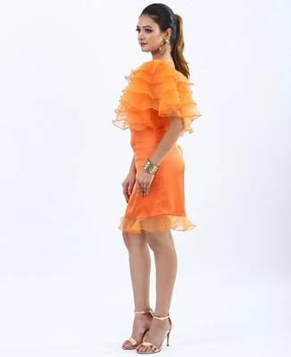 The orange organza dress 2