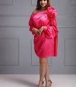 Majisha blush pink satin dress