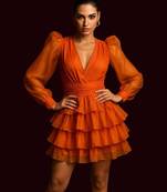 Sunset ruffles mini dress
