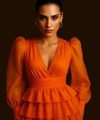 Sunset ruffles mini dress 2