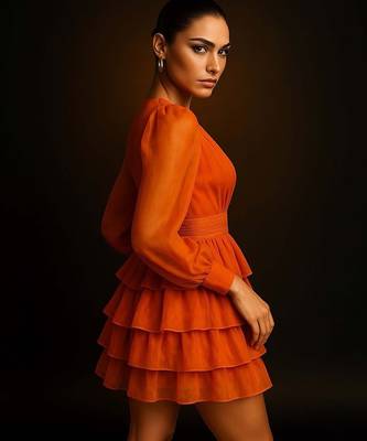 Sunset ruffles mini dress 3