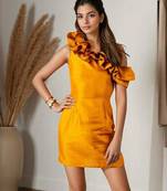 Mustard bodycon dress