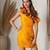 Mustard bodycon dress