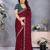 Maroon soft silk crush saree with sequence embroidery work and contrast blouse piece