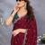 Maroon soft silk crush saree with sequence embroidery work and contrast blouse piece