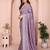 Lavender vichitra silk saree with sequence embroidery work and matching blouse piece