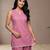 Onion slub cotton kurta with loose fit farshi salwar