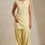 Yellow slub cotton kurta with loose fit farshi salwar