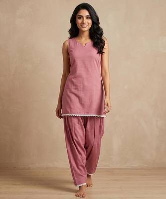 onion cotton farshi salwar set sleeveless kurta co ord 4