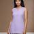 Lavender slub cotton kurta with loose fit farshi salwar