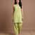 Pista slub cotton kurta with loose fit farshi salwar