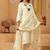 Elegant cream rayon embroidered kurti set with dupatta