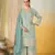 Sky blue georgette free size stitched suit with embroidery & sequence work