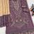 Purple silk semi stitched suit with embroidery & sequence work