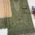 Green silk semi stitched suit with embroidery & sequence work