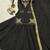 Black Embroidery Crep  Lehenga Dupatta With Top