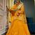 Yellow Embroidery Crep  Lehenga Dupatta With Top