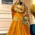 Yellow Embroidery Crep  Lehenga Dupatta With Top