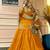 Yellow Embroidery Crep  Lehenga Dupatta With Top