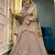 cream crepe silk embroidered lehenga set with dupatta