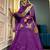 Purple Embroidery Crep  Lehenga Dupatta With Top