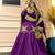 Purple Embroidery Crep  Lehenga Dupatta With Top