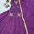 Purple Embroidery Crep  Lehenga Dupatta With Top