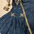 Blue Embroidery Crep  Lehenga Dupatta With Top