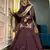 coffee crepe silk embroidered lehenga set with dupatta