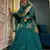 green crepe silk embroidered lehenga set with dupatta