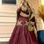 Maroon Embroidery Crep  Lehenga Dupatta With Top